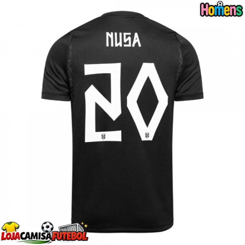 Camisa de Futebol Noruega Antonio Nusa #20 Equipamento Secundário Mundo 2026 Manga Curta